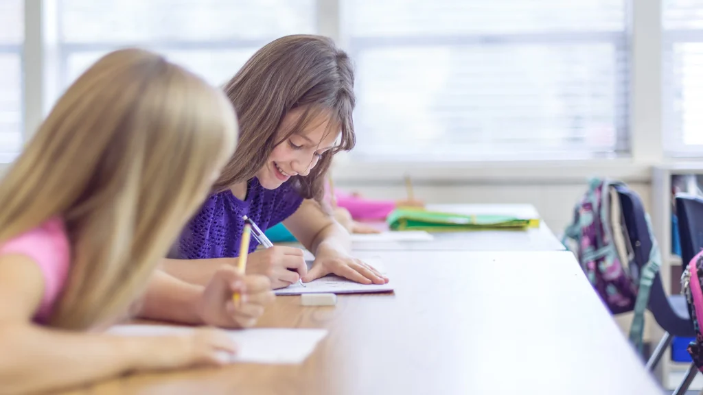 Classroom during independent writing time