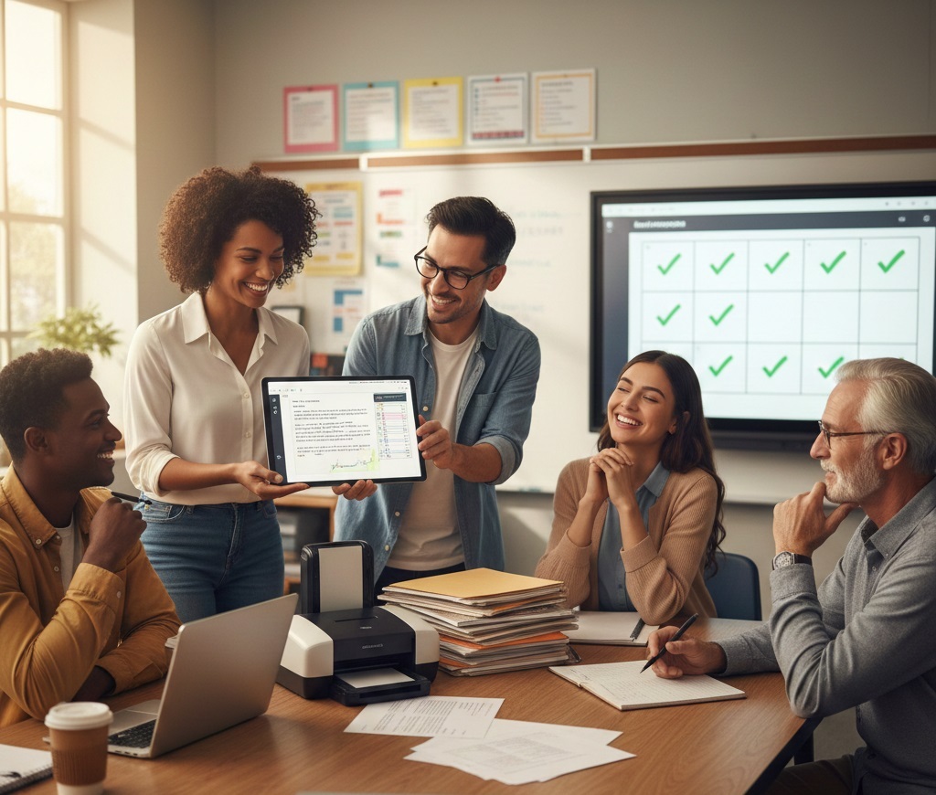 Teacher friendly grading solutions infographic